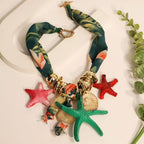 Boho Geometric Necklace Starfishs - Piña Colada