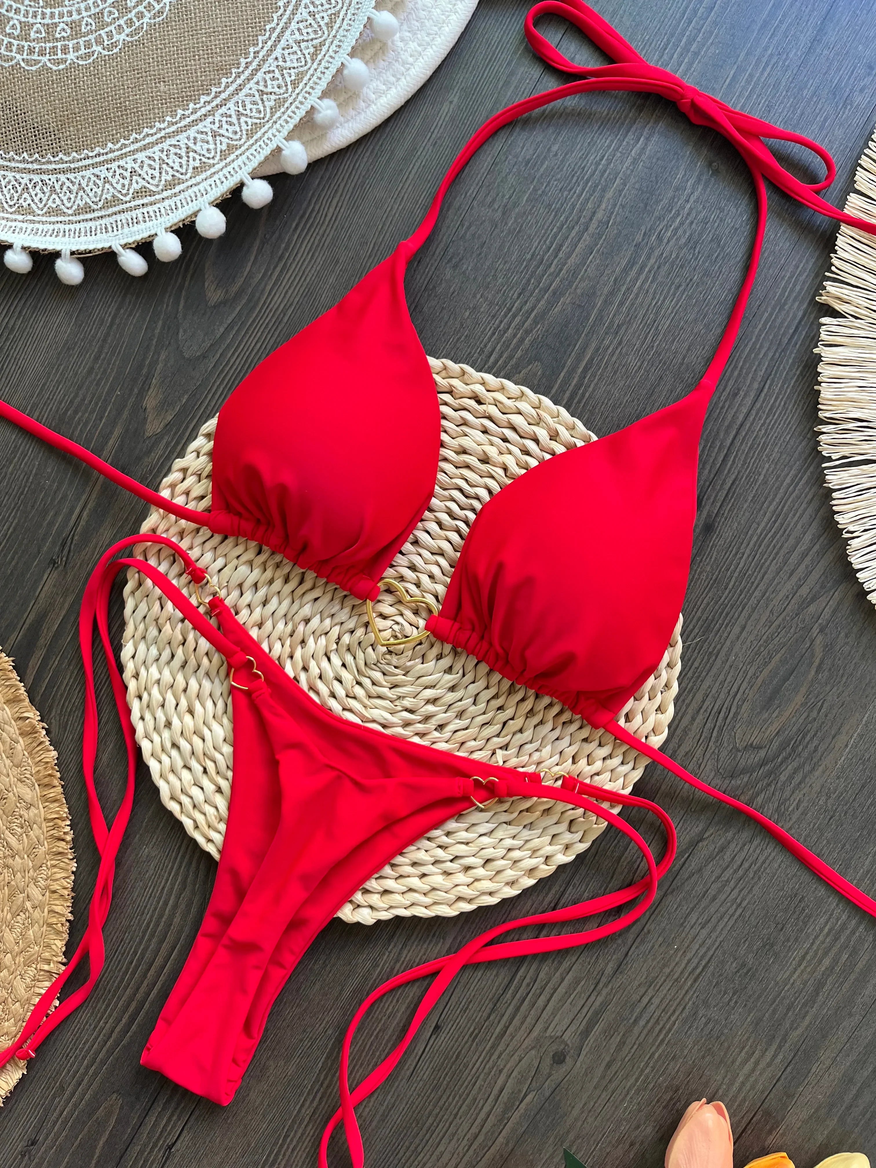 Tropical Vibe Printed Bikini Set - Piña Colada