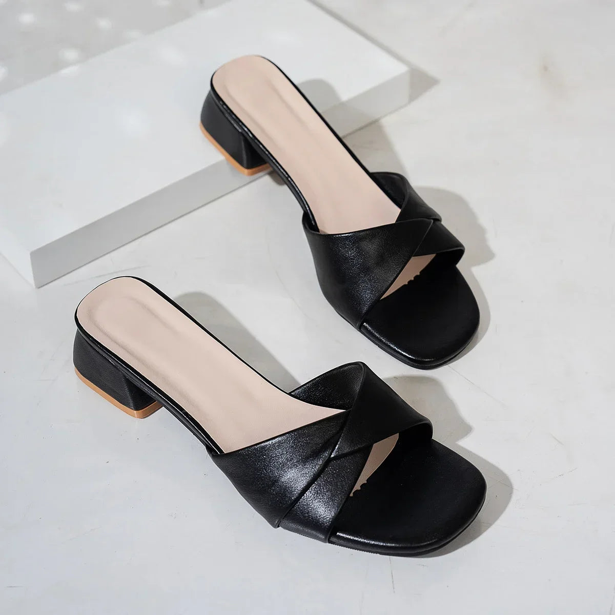 Open Toe Heel Sandals - Piña Colada