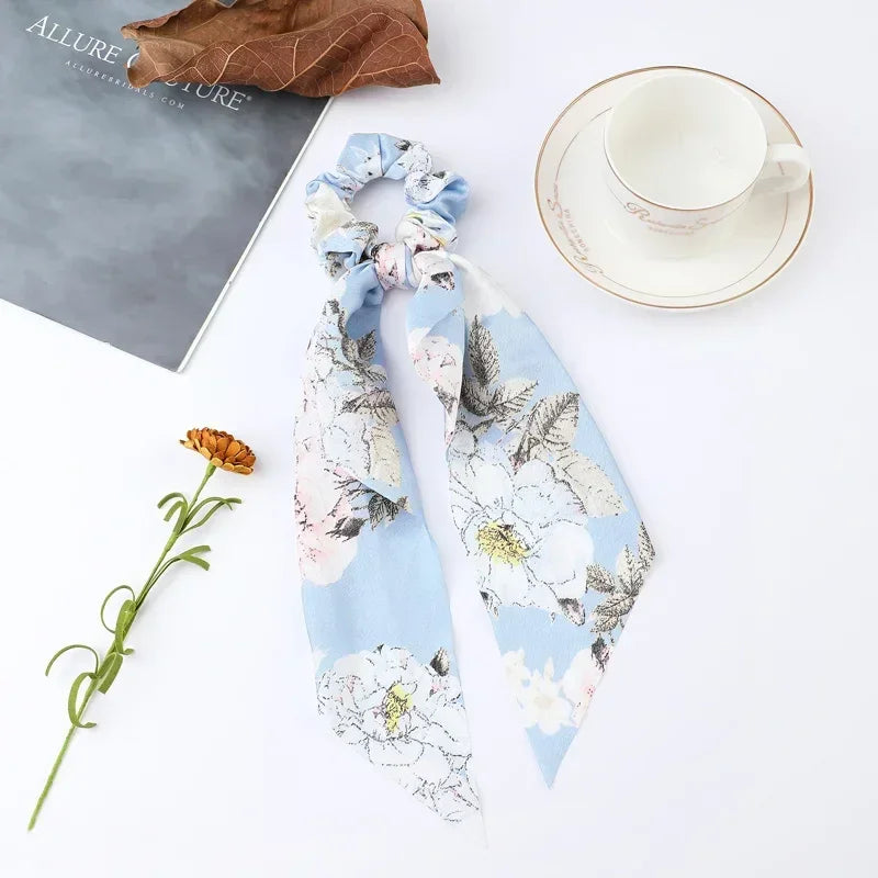 Satin Scrunchie Scarf - Piña Colada