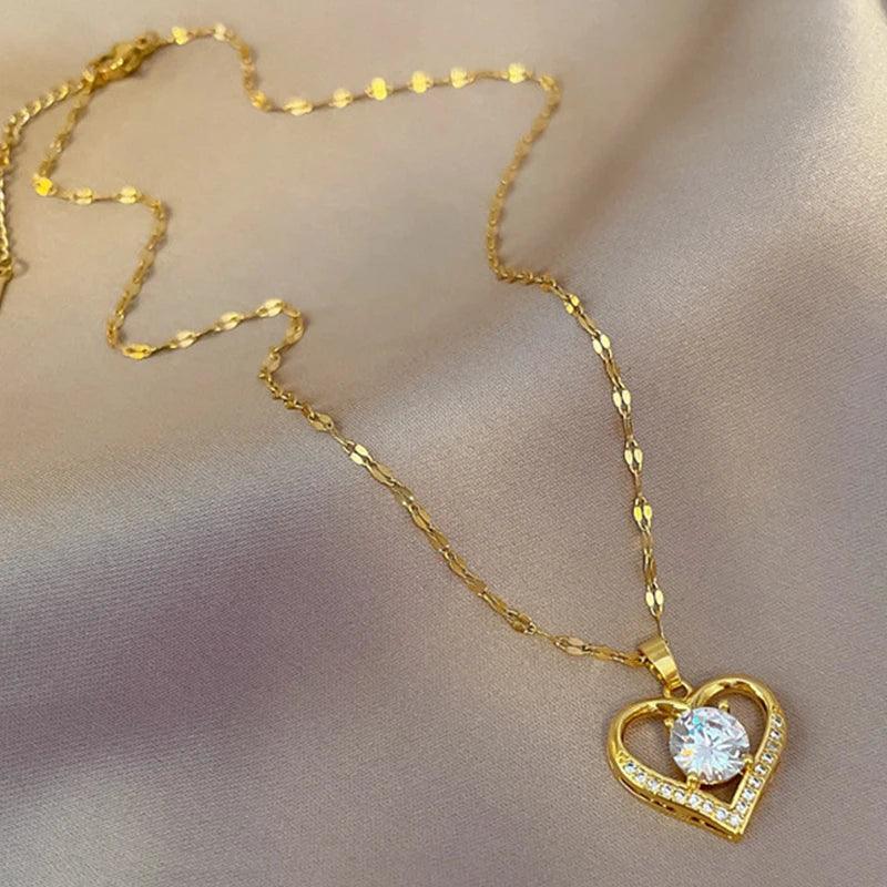Gems Heart Pendant - Piña Colada
