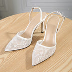 Kcenid Mesh Slingback Heels - Piña Colada