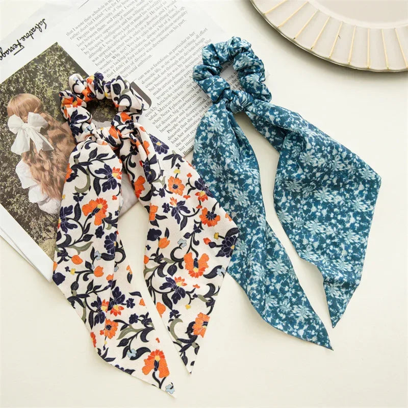 Satin Scrunchie Scarf - Piña Colada