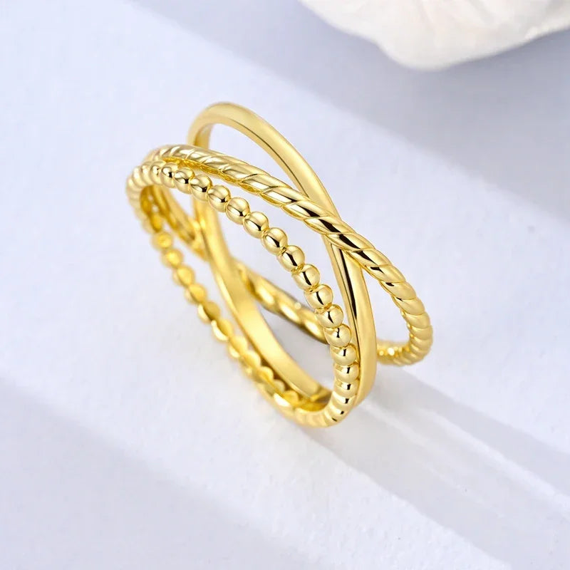 925 Sterling Ring Gold - Piña Colada
