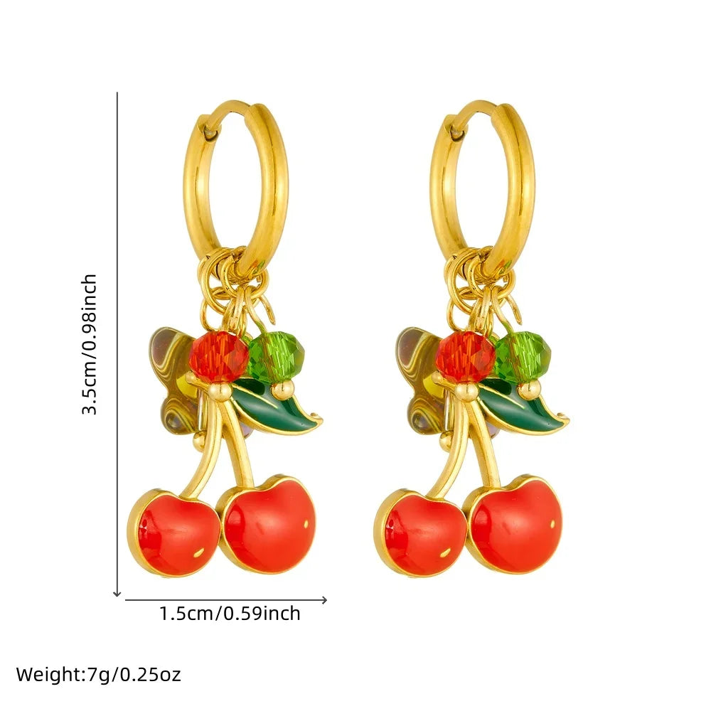 316L Stainless Steel Shell Earrings - Piña Colada