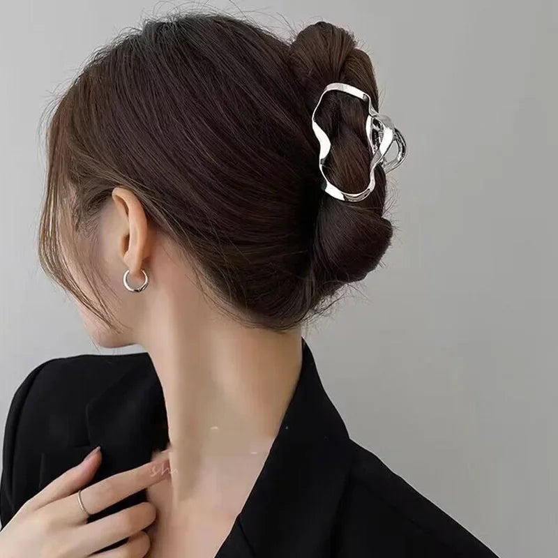 Metal Geometric Hair Claws - Piña Colada