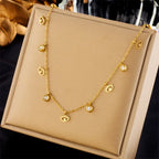 Pretty Eye Chunky Chain Necklace - Piña Colada
