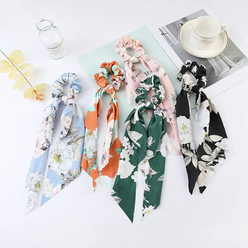 Satin Scrunchie Scarf - Piña Colada