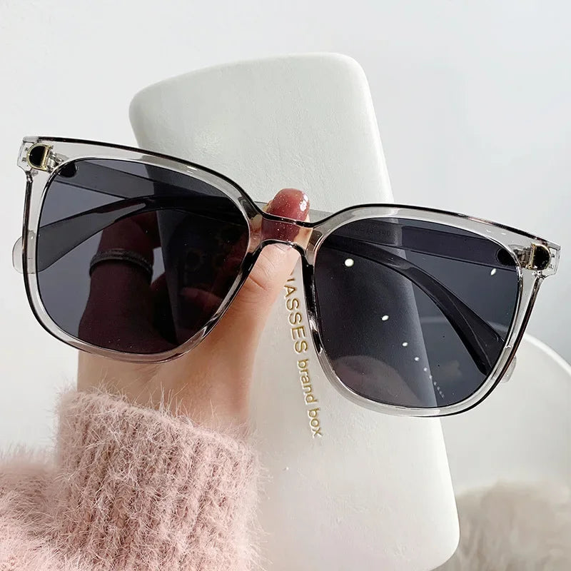 Fashion Oversized Sunglasses Woman Vintage Square - Piña Colada