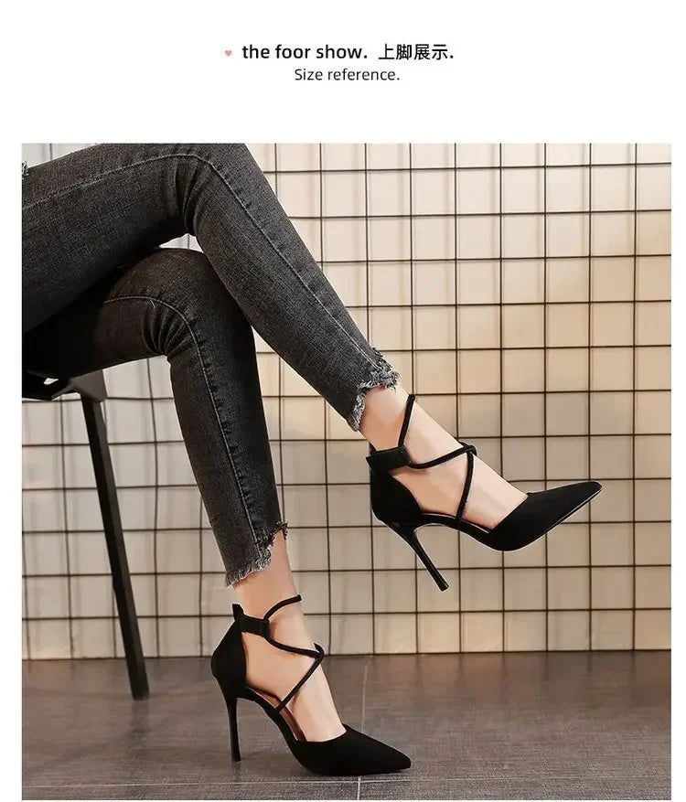 Cross-strap Sandals High Heels - Piña Colada
