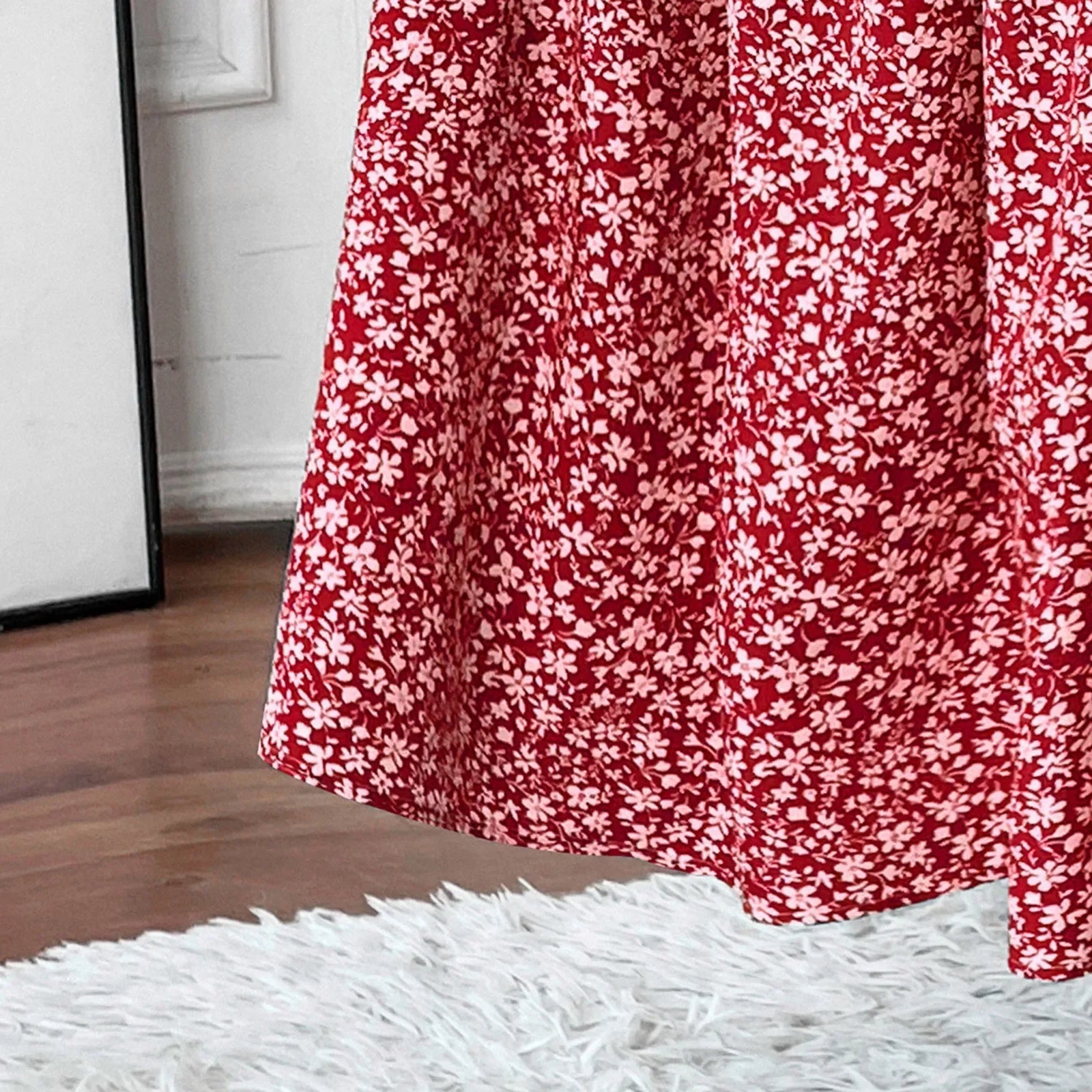Floral Print Elastic Waist Loose - Piña Colada