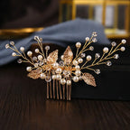 Crystal Pearl Hair Comb Clip - Piña Colada