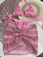 Swimsuit Colored Knitted Bikini - Piña Colada