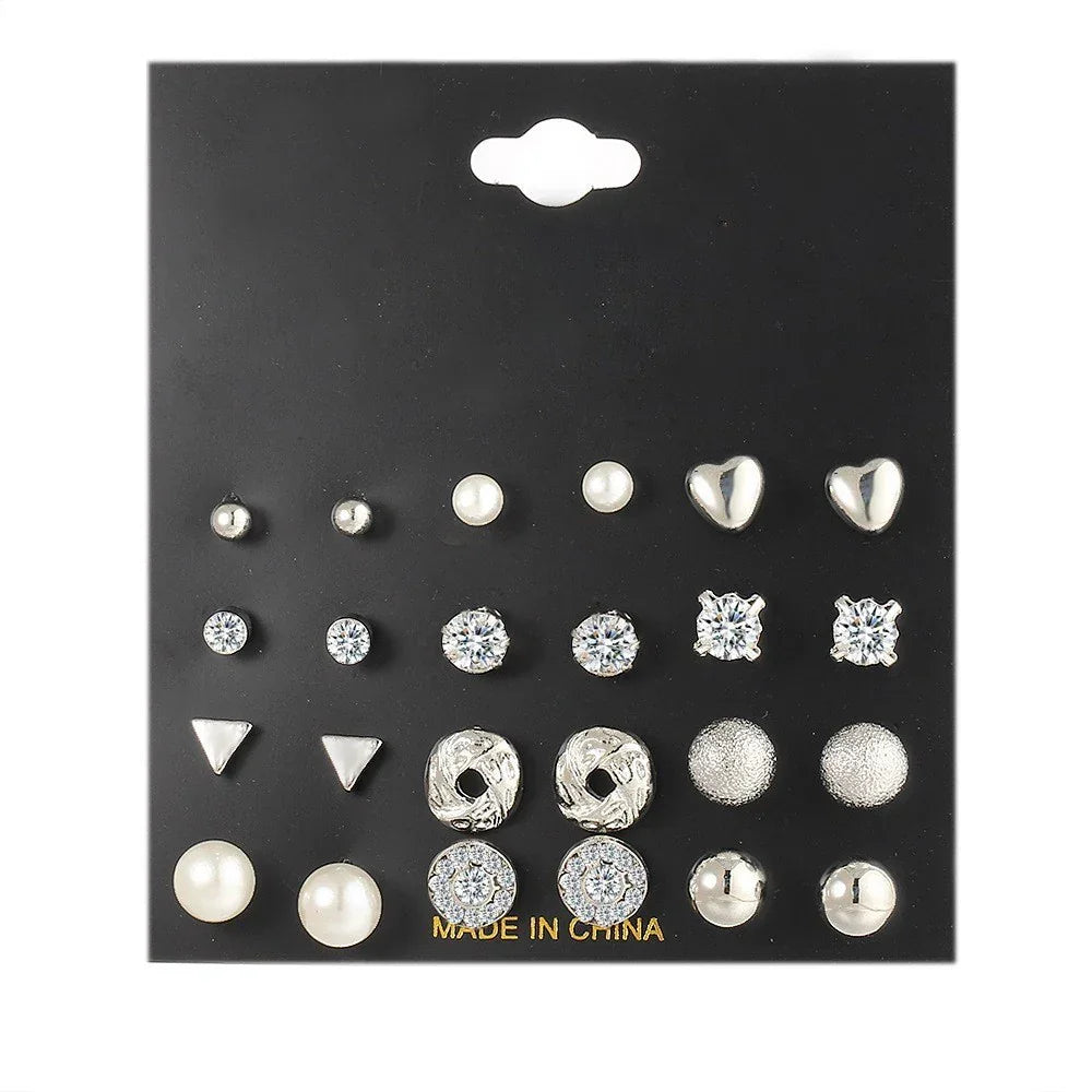 Zircon Crystal Pearl Earrings - Piña Colada