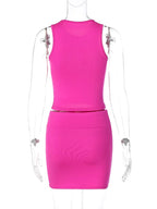 Dulzura Hollow Out Knit Mini Dress – Autumn High Street Look - Piña Colada