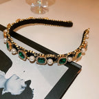 Pearl & Rhinestone Headband - Piña Colada