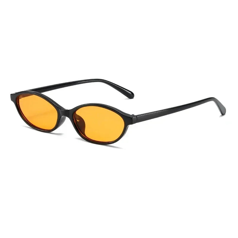Retro Oval Frame Sunglasses - Piña Colada