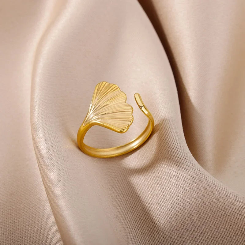 Stainless Steel Zircon Adjustable Ring - Piña Colada
