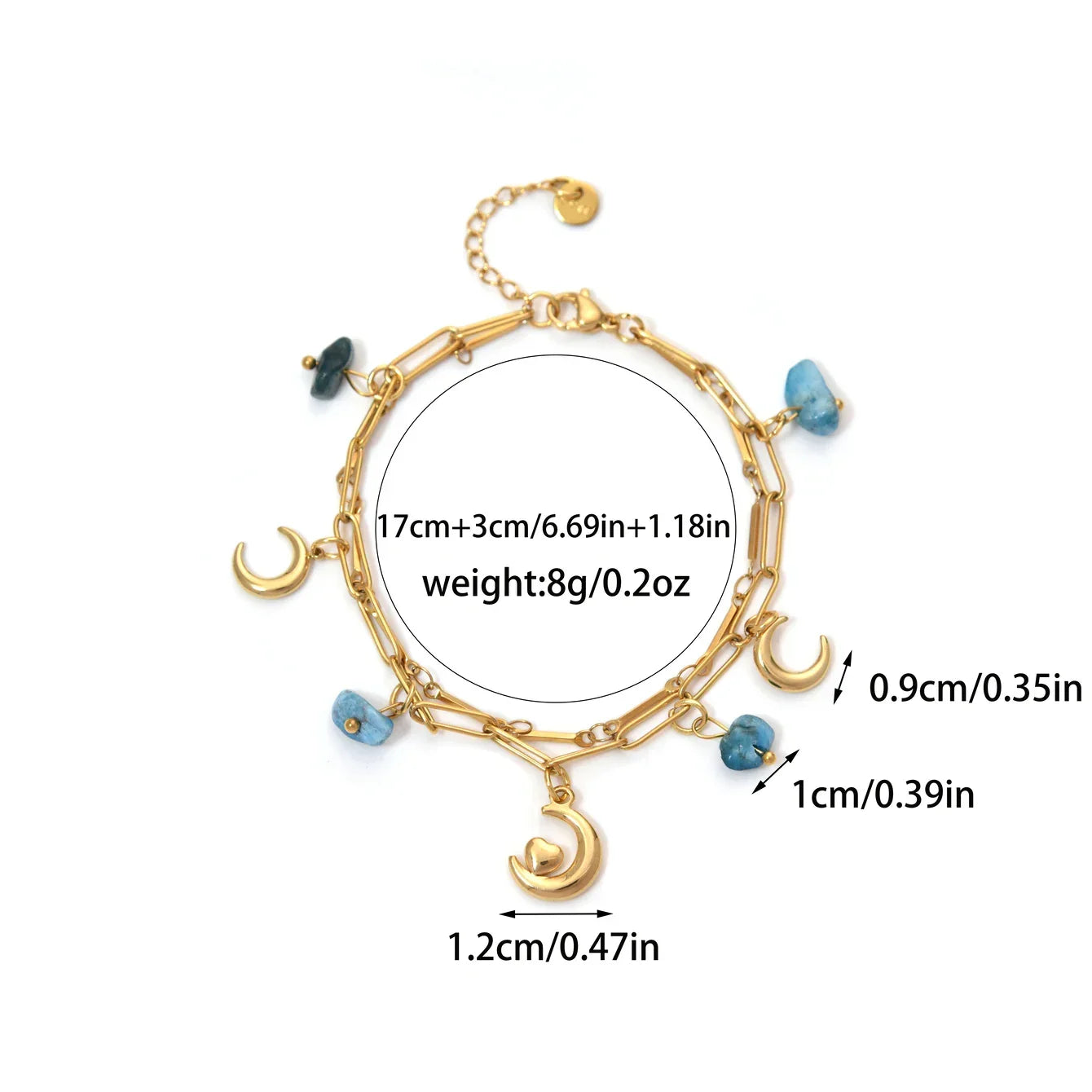 Double Layer Natural Stone Bracelet - Piña Colada