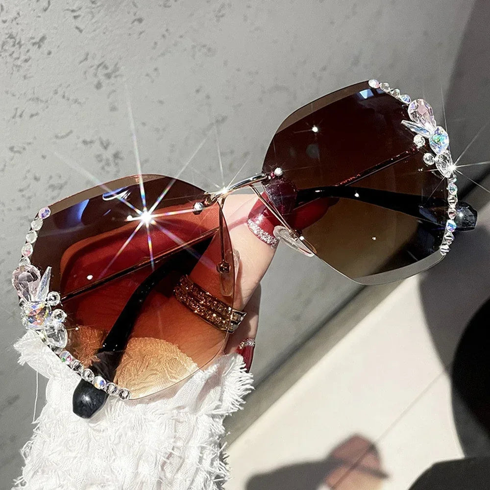 Rhinestone Sunglasses - Piña Colada