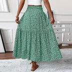 Floral Print Elastic Waist Loose - Piña Colada