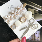 3/4pcs Set Pearl Hair Clip - Piña Colada