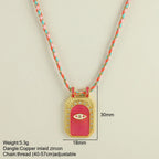 Handwoven Wool Chain Choker - Piña Colada