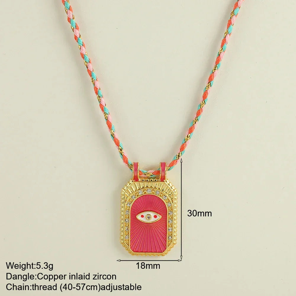 Handwoven Wool Chain Choker - Piña Colada