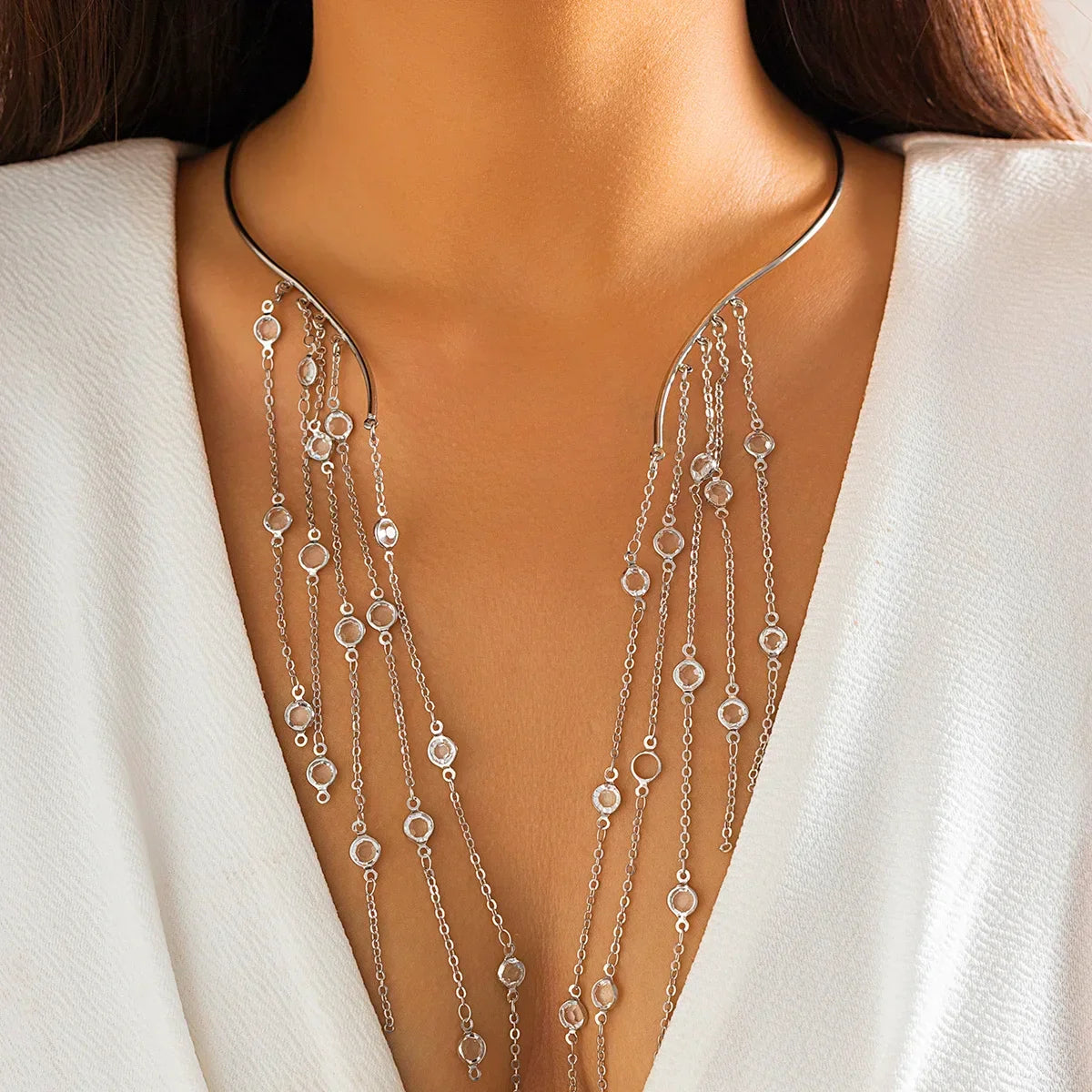 Pearl Star Necklace Open Collar - Piña Colada