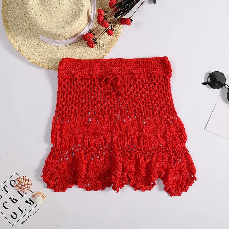 Handmade Crochet Hollow Out Swimwear Cover Up - Piña Colada