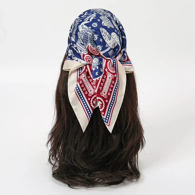 Bohemian Silk Scarf - Piña Colada