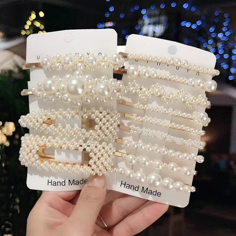 Flower Pearl Hair Clip - Piña Colada