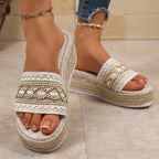 Sandals Bohemian Handmade Platform Shoes - Piña Colada