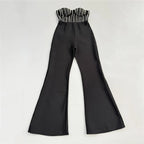 Women Sexy Strapless Shinning Pearl Beading Jumpsuit - Piña Colada