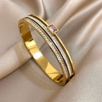 Stainless Steel Cuff Bracelet Color - Piña Colada