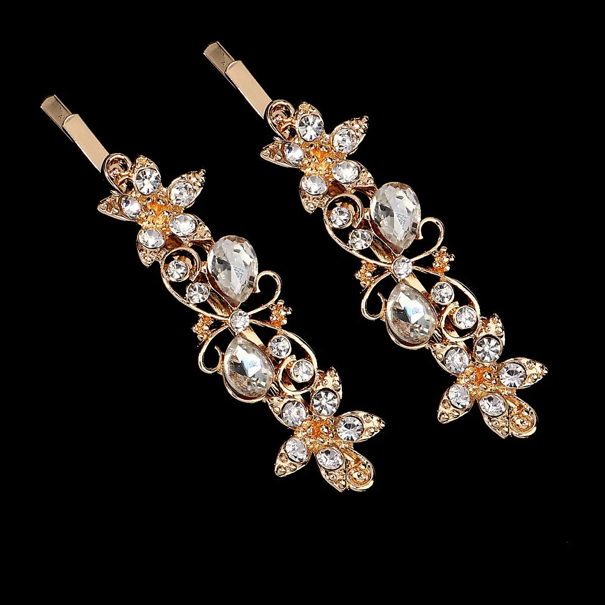 Clear Crystal Hair Pins - Piña Colada