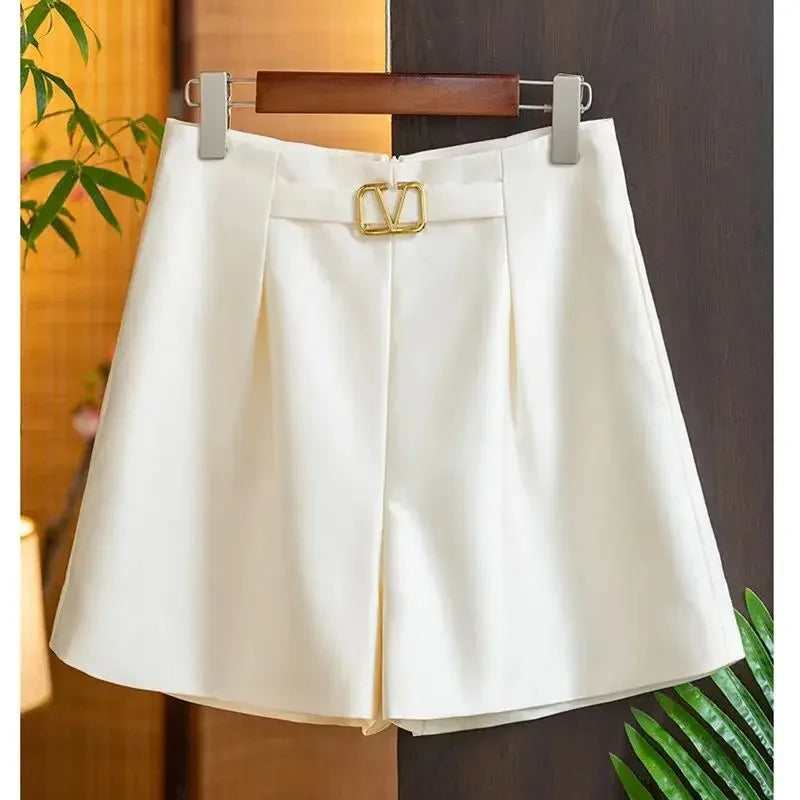 Casual Suit Shorts Wide Legs - Piña Colada