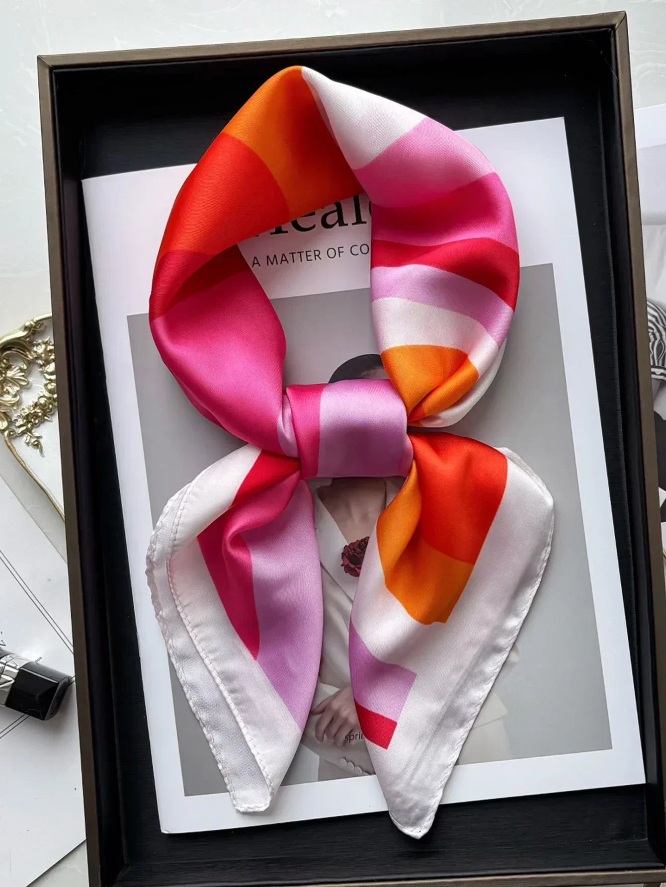 Silk Square Scarf Spring - Piña Colada
