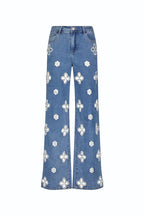 Casual Hollow Out Jeans Street Solid - Piña Colada