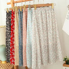 Floral Half Skirt Women's High Waist - Piña Colada