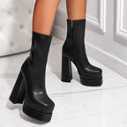 High Heels Ankle Boots - Piña Colada