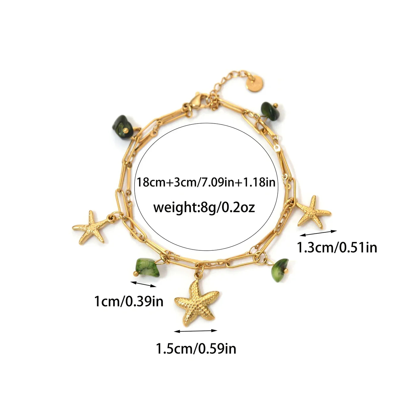 Double Layer Natural Stone Bracelet - Piña Colada