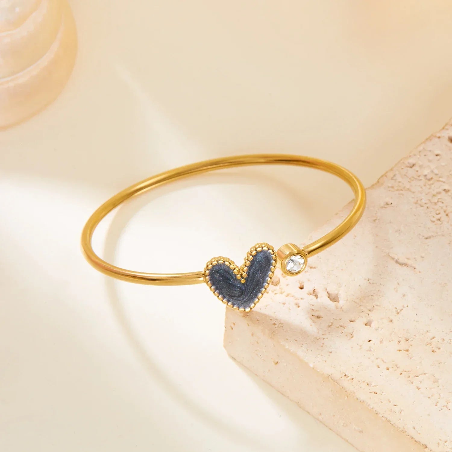 Stainless Steel Love Heart Shape - Piña Colada