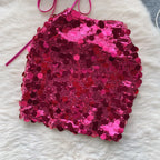 Sequin Top And Skirt Set Sparkly - Piña Colada