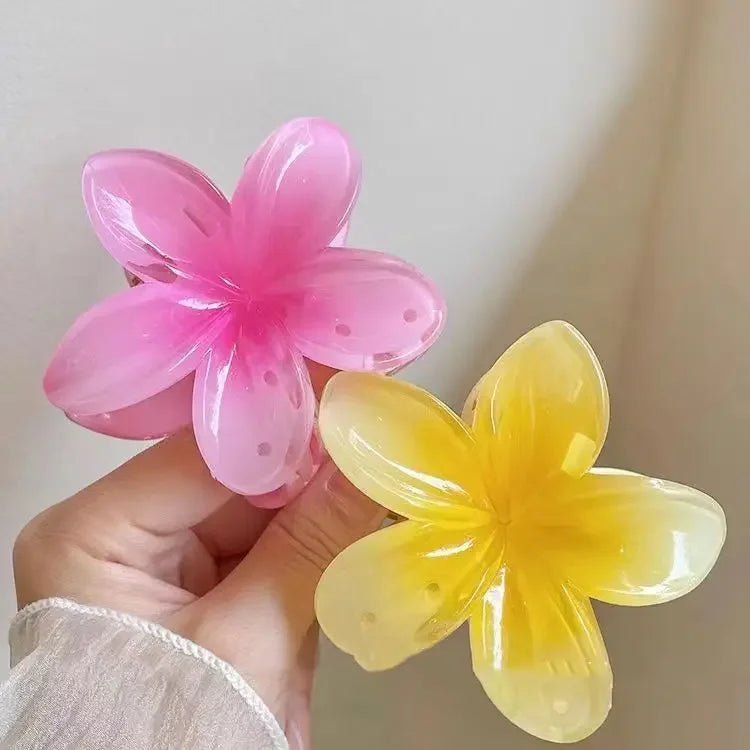 Gradient Hair Clips Women Flower - Piña Colada