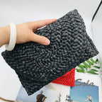 Handwoven Straw Clutch - Piña Colada