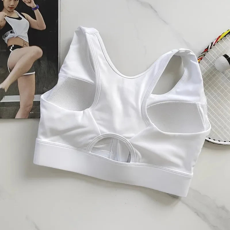 High Impact Front Zipper Sports Bra