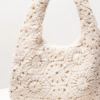 Pattern Hollow Shoulder Bag - Piña Colada