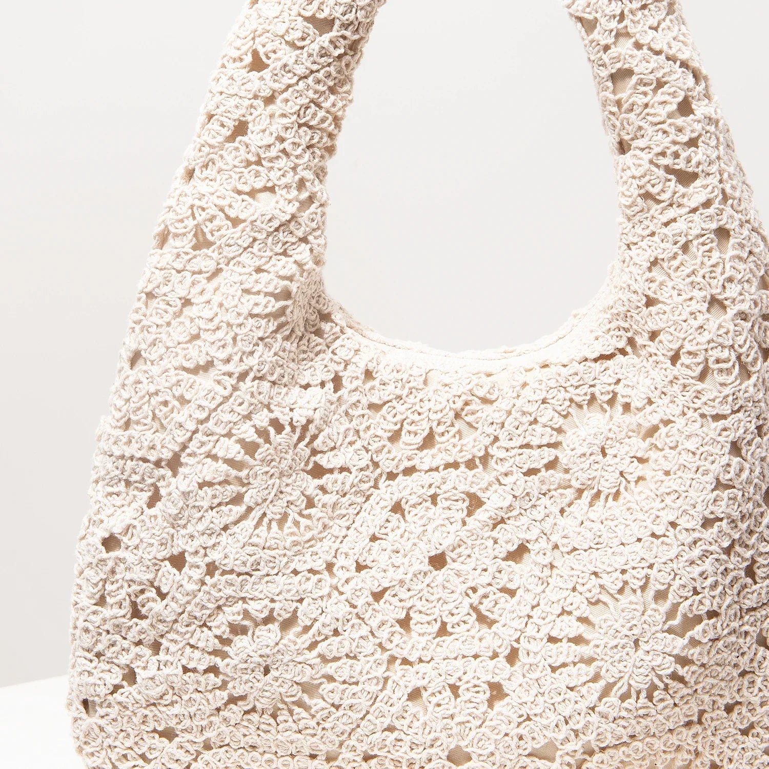 Pattern Hollow Shoulder Bag - Piña Colada