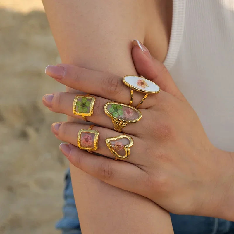 Adjustable Stainless Steel Waterproof Ring - Piña Colada